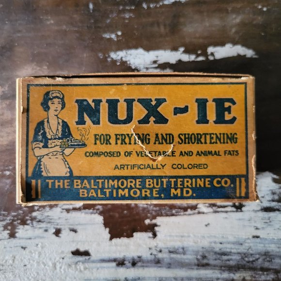 Vintage NUX-IE For Frying And Shortening Box The Baltimore Butterine Co. - Picture 2 of 9